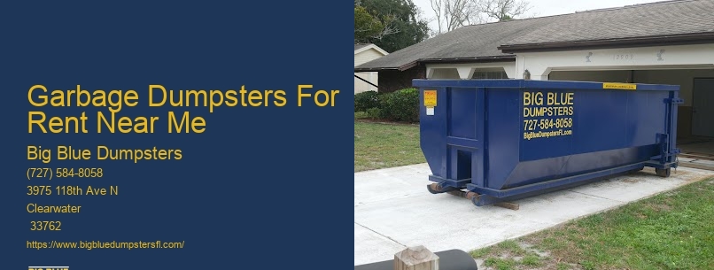 Garbage Dumpsters For Rent Near Me