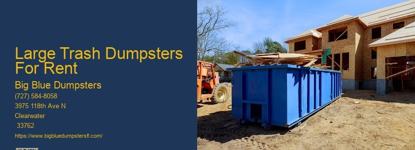 Large Trash Dumpsters For Rent